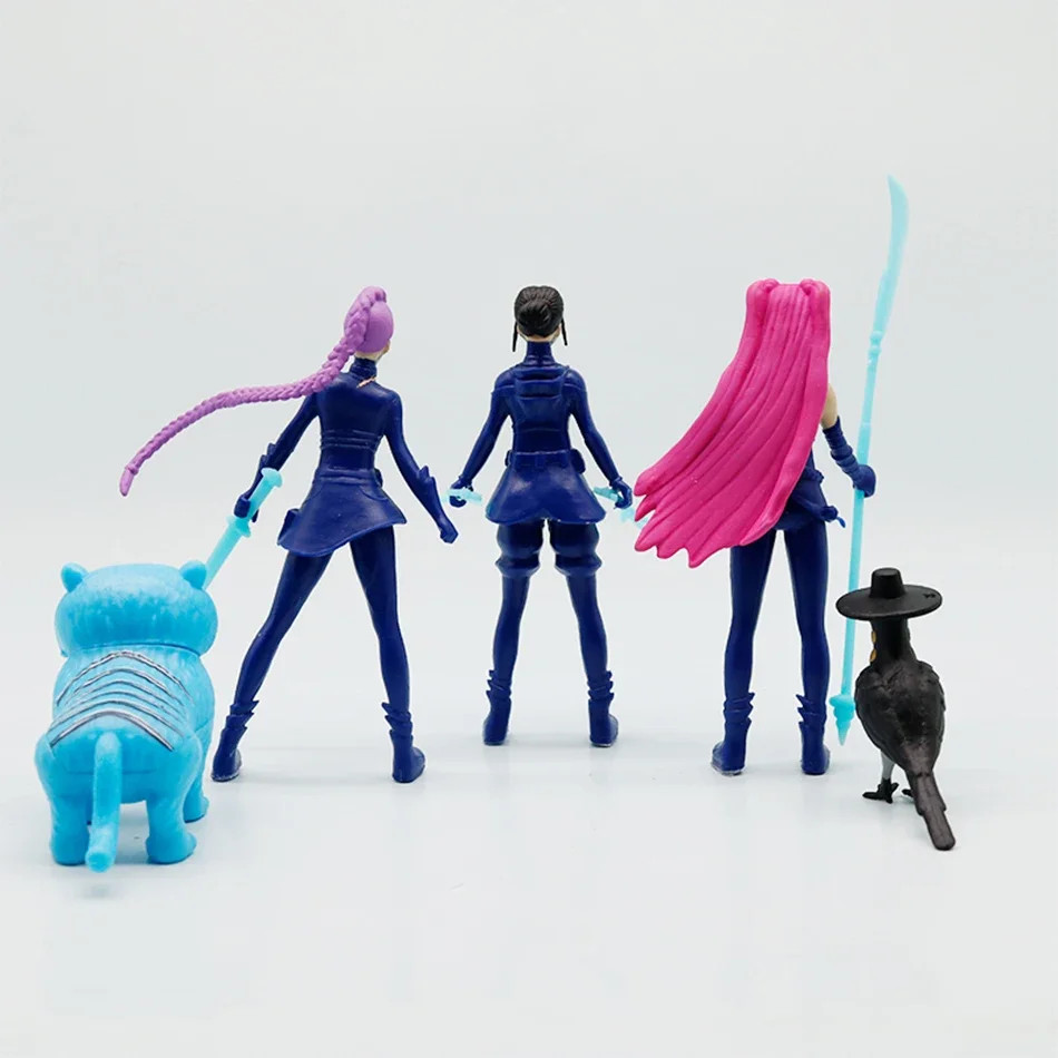 K Pop Demon Hunter Witch Girl Anime Figures 5Pcs Collectible Dolls Set