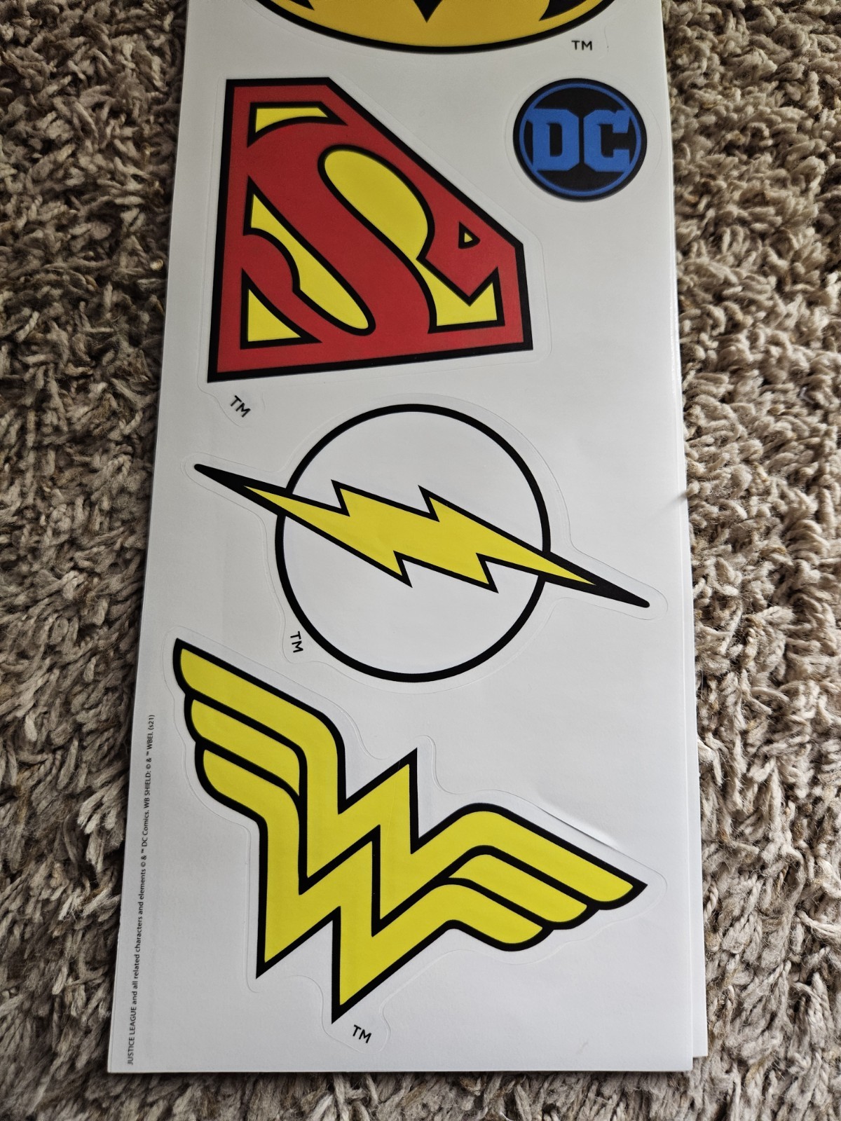 Justice League 5 Wall Decals Autocollants (NEW)