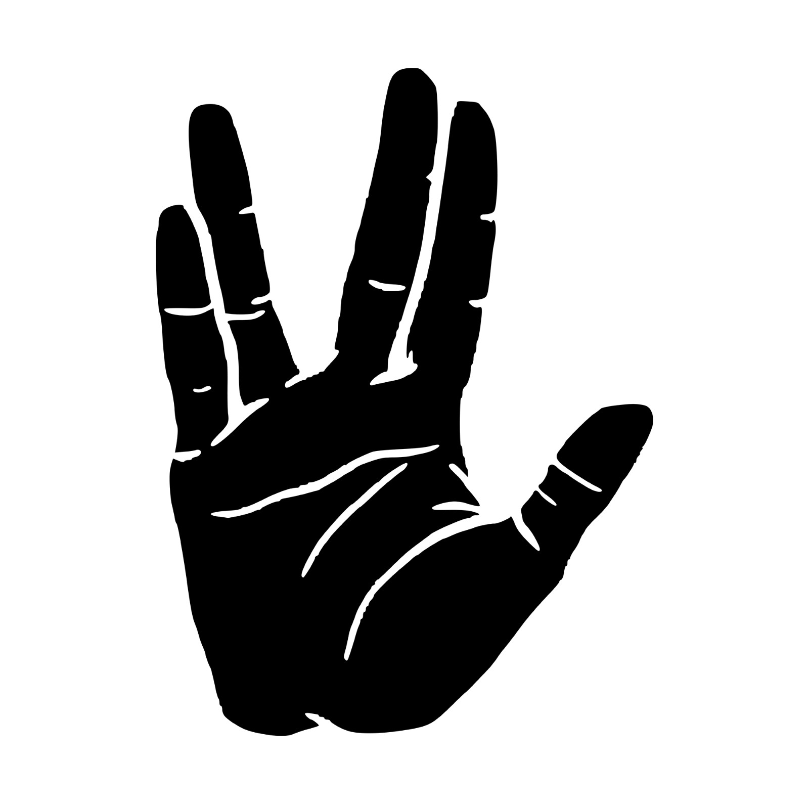 6" Spock Hand Live Long and Prosper Star Trek TV Show Vinyl Decal Sticker