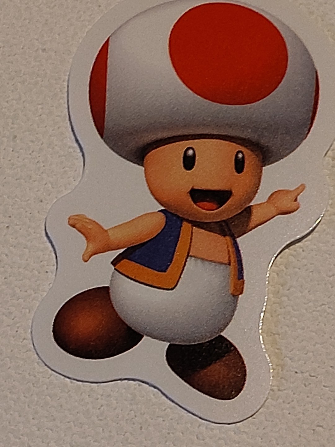 Toad, Super Mario, Nintendo, Fun Adorable Glossy Vinyl Sticker, Decal 1.75"