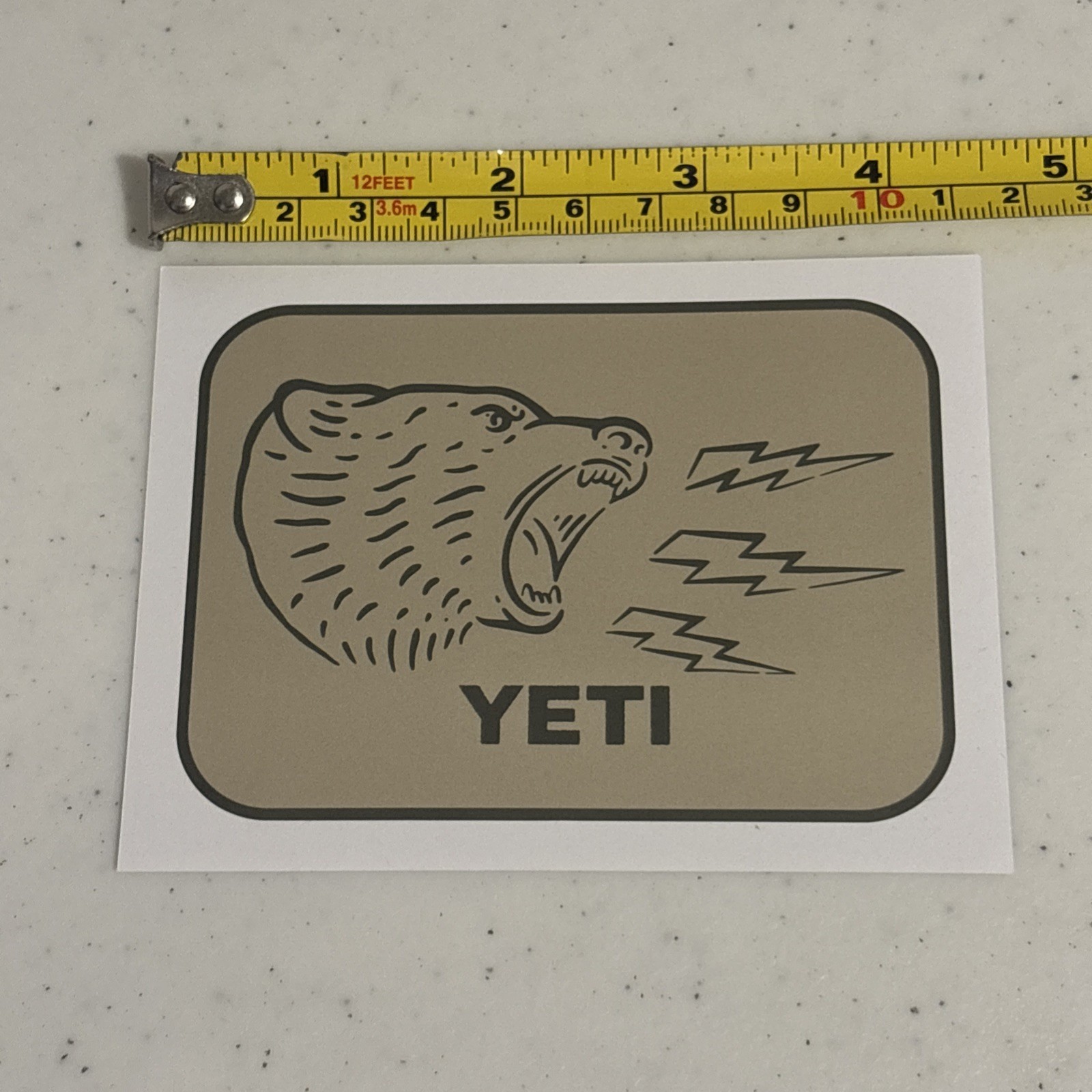 New YETI Sticker – Bear Yell – Official For Camping Cooler Bottles Mugs