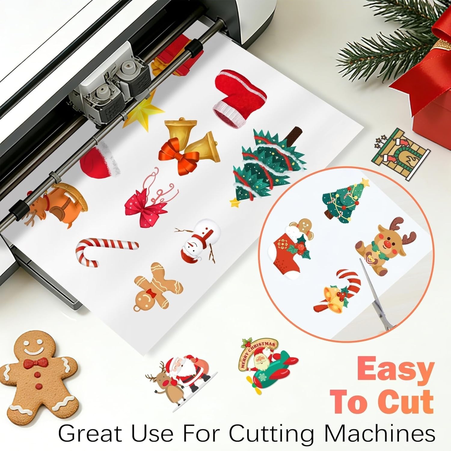30 Sheets Printable Vinyl Sticker, Vinyl Glossy White Waterproof Sticker,Sui…