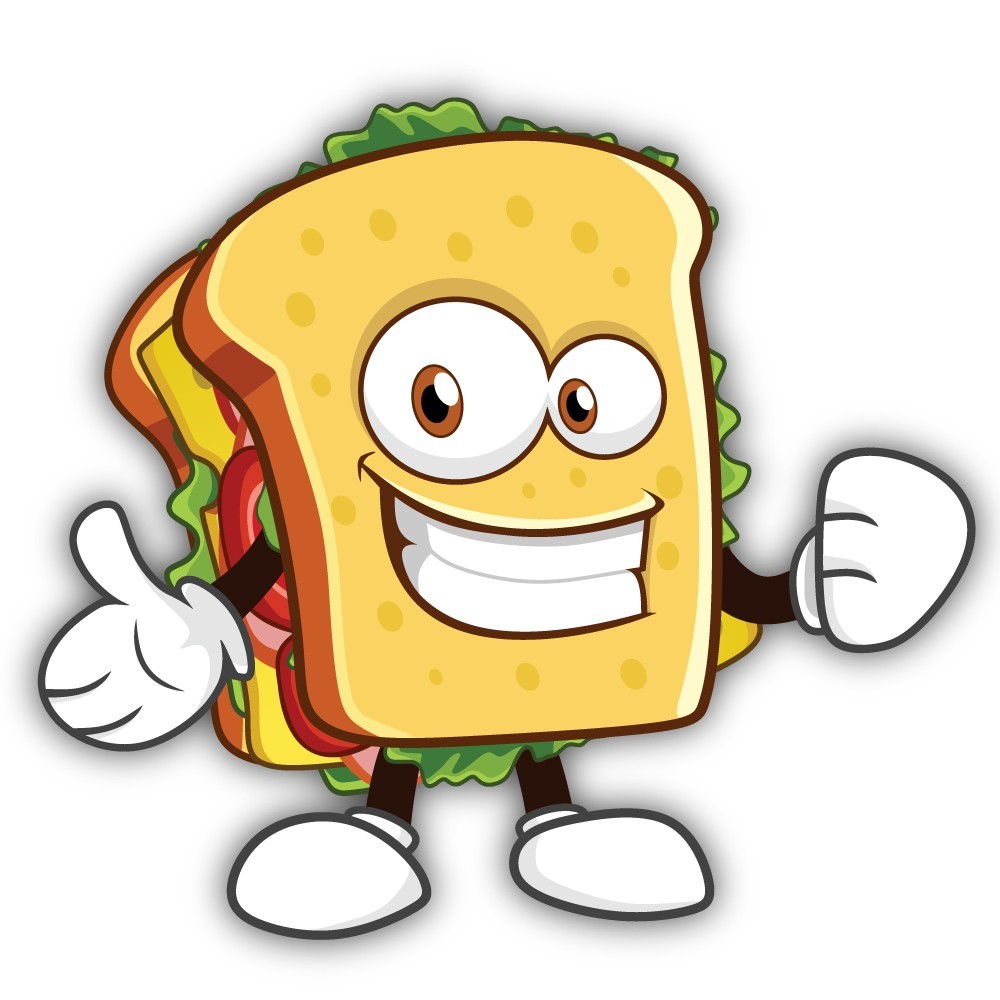 Knuckle Sandwich Cartoon Art Cut To Shape Vinyl Sticker