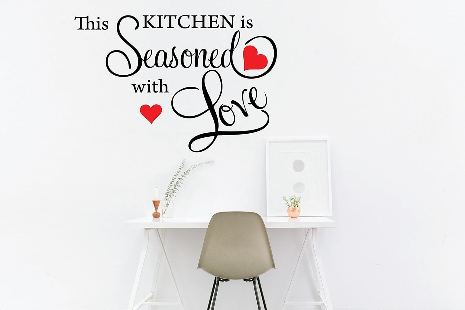 'Seasoned with Love' Irregular Wall Decal – Stylish Black Art for Your Kitchen