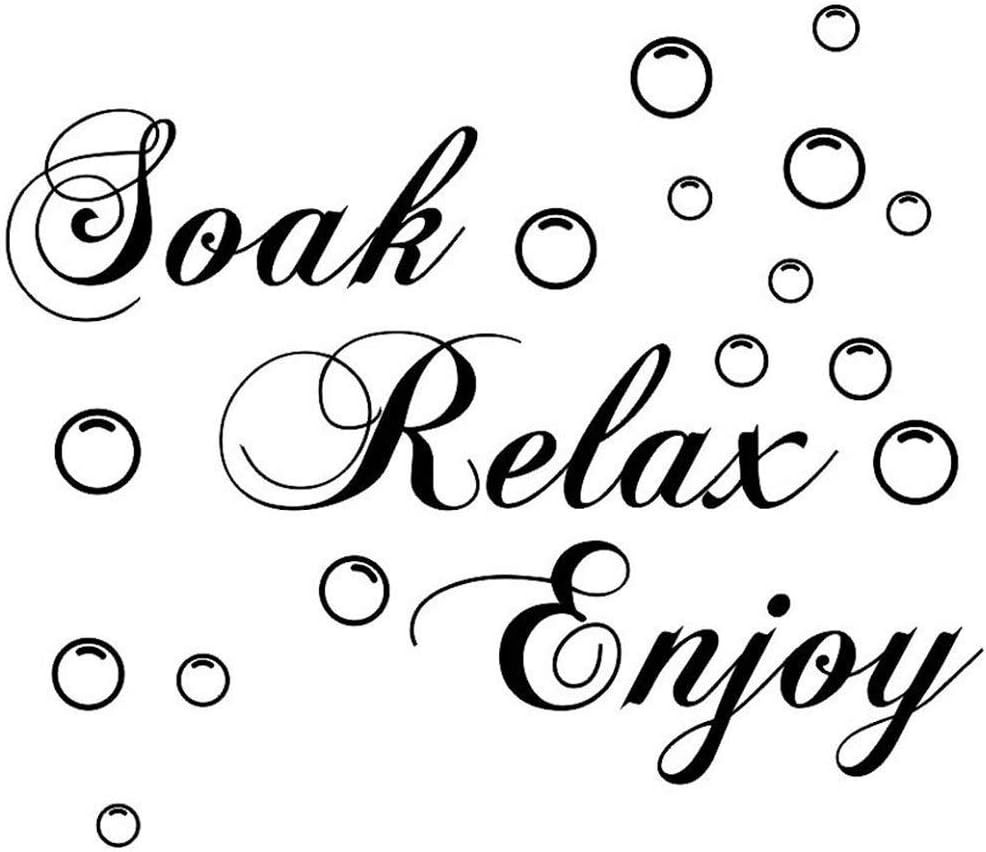 Charming Soak Relax Enjoy PVC Wall Decal – Removable & Perfect for Kids' Rooms
