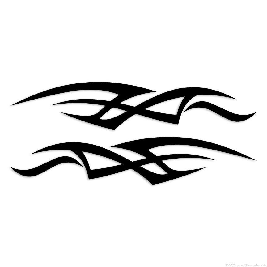 Pair Tribal Pinstripes – Decal Sticker – Multiple Colors & Sizes – ebn7466