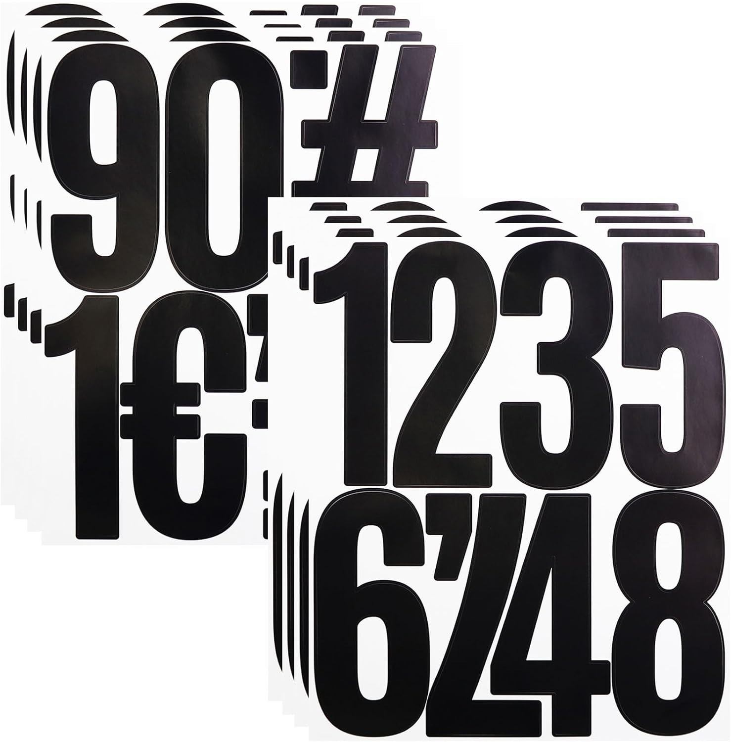 5 Inch Vinyl Number Stickers,88 Pieces Self-Adhesive Large Numbers 0-9 and Punct