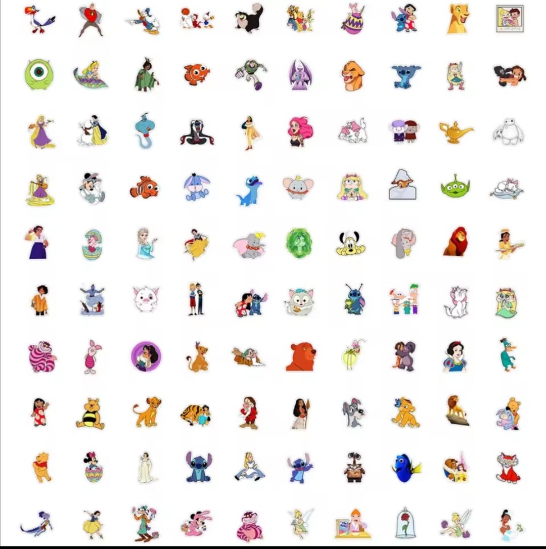 20 PCS Disney Unofficial Movies Shows Characters Cartoon Mix Stickers BRAND NEW