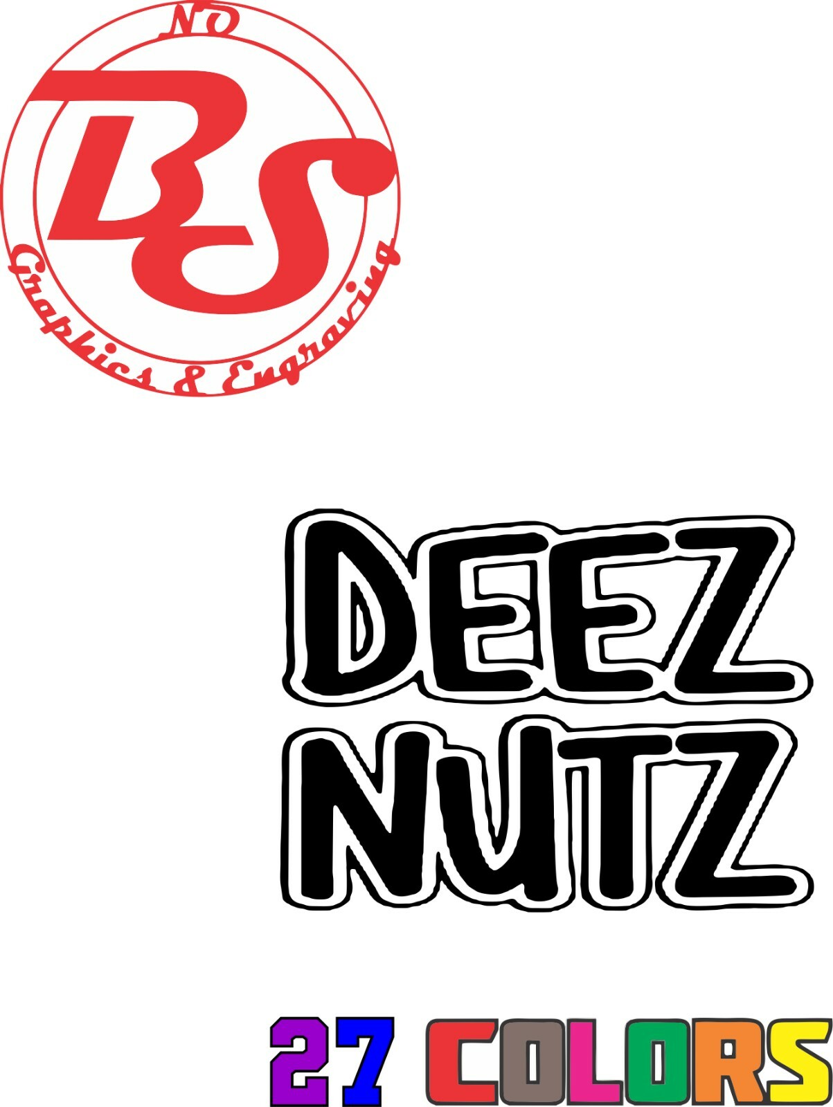 6" DEEZ NUTZ Nuts Balls Matter Decal Offensive Funny Rude Adult Joke JDM noBS