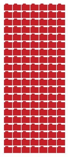 Red Folder Shaped Stickers Sticker 1/2" DC02-.05-032