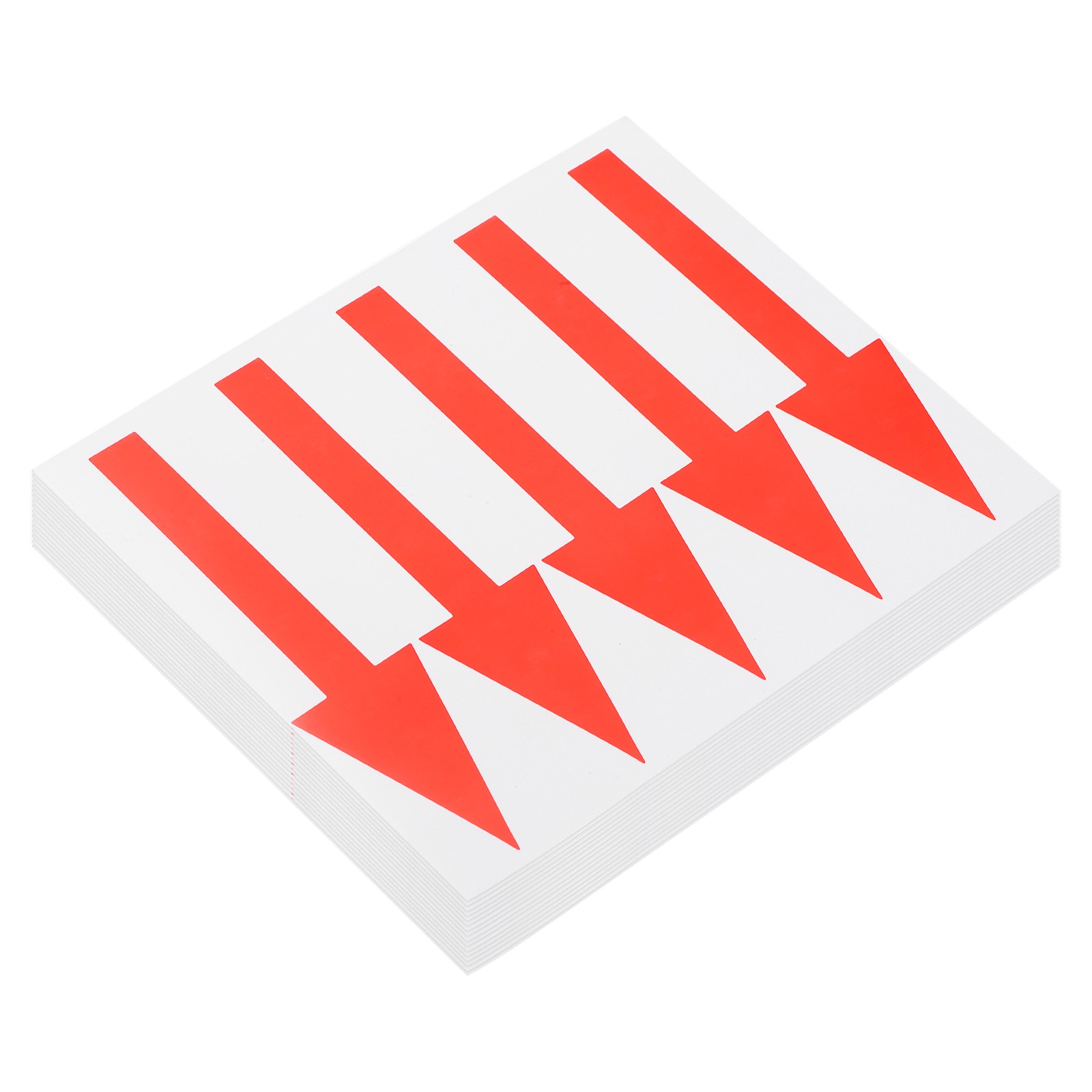 Arrow Sticker, (6×1.5 Inch, Red) (80 Pcs), Waterproof Arrow Sign Sticker