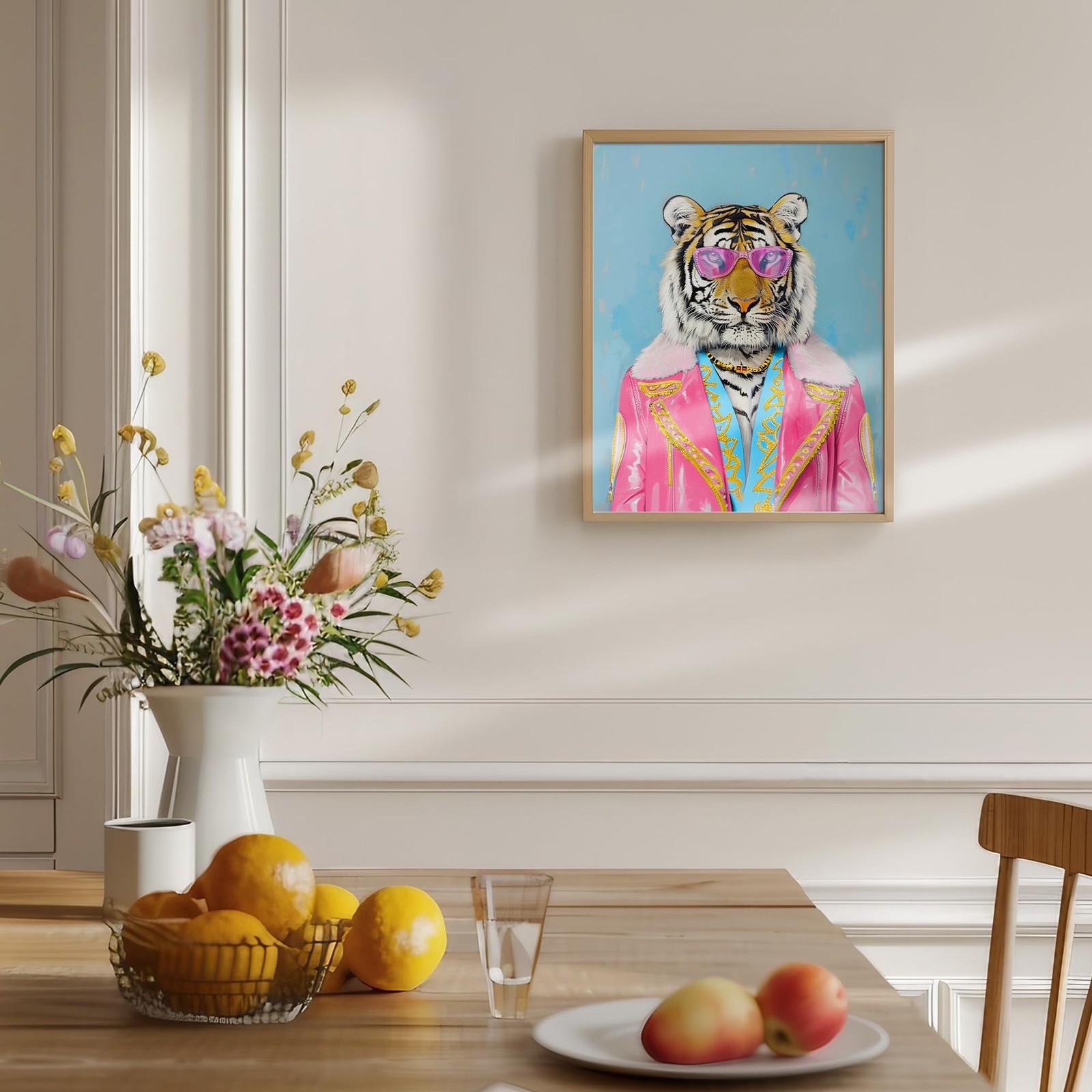 Tiger Pop Art Wall Decor 11×14 – Funky Animal Print for Home Office – Maximal…