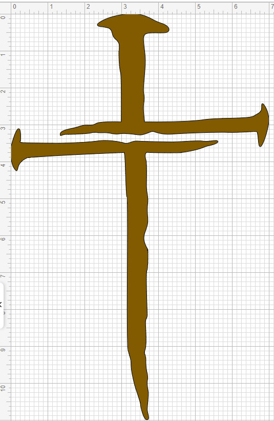 Nail Cross Viny Decal – Choose your size and color