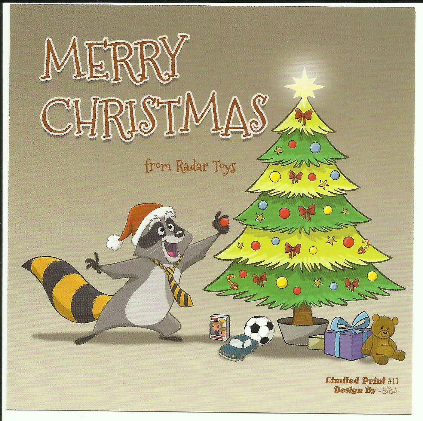 MERRY CHRISTMAS sticker 4.5" x 4.5" RADAR TOYS