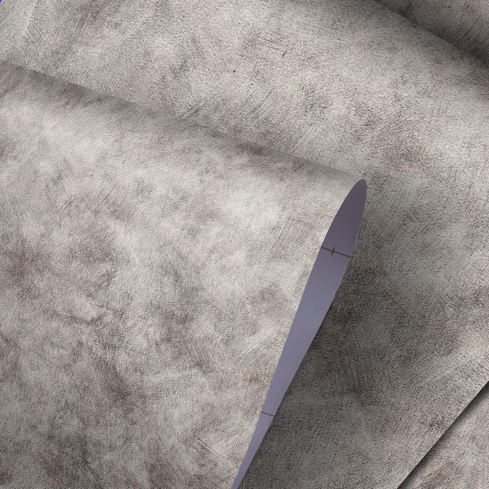 354"×16" Concrete Contact Paper Peel Stick Wallpaper, Gray Cement Matte Tex