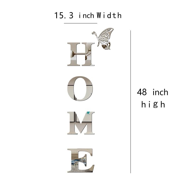 Doeean Home Wall Decor Letter Signs Acrylic Mirror Wall Stickers Decorations