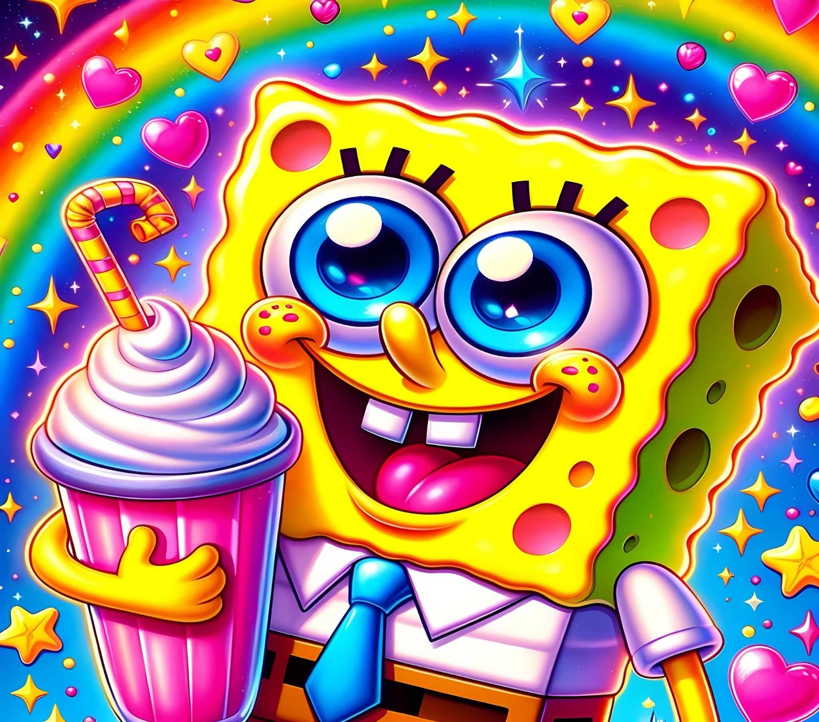 Colorful Sponge Bob Sticker Decal Laptop Wall Mirror Cup Tumblr Locker Bin