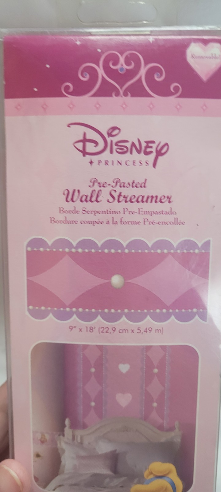 Cinderella Wall Streamer Stickers Kids Disney Princess Decals Girl Bedroom Decor
