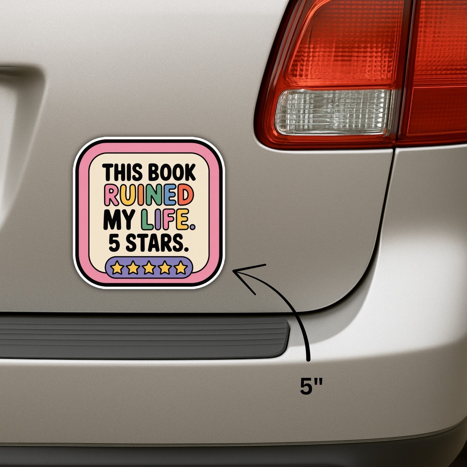 4pcs This Book Ruined My Life Stickers – Funny Bookworm Vinyl Decals