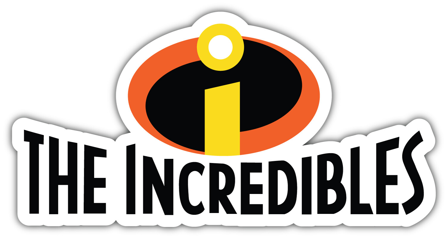 The Incredibles Logo Cartoon Sticker Bumper Decal – "SIZES"
