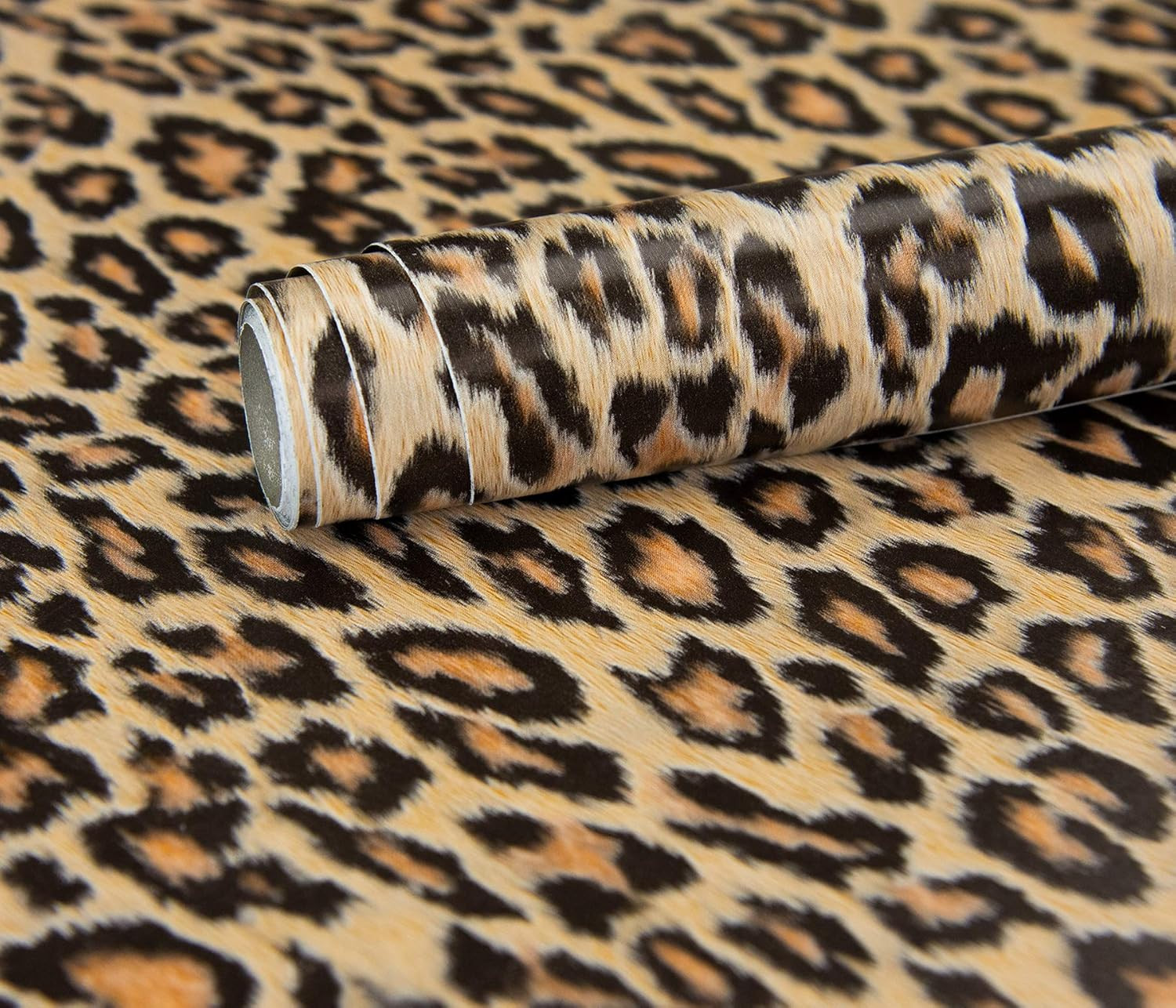 FAB12134 Leopard Adhesive Film, Neutral , Yellow