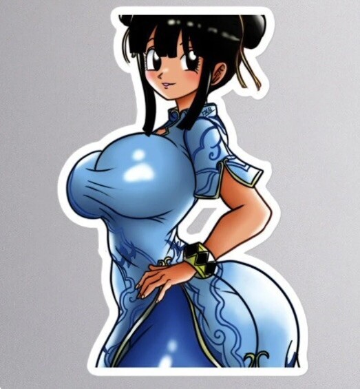 ChiChi Li Sticker- Anime Girl Digital Art Sticker By Artist FlameMasterZ