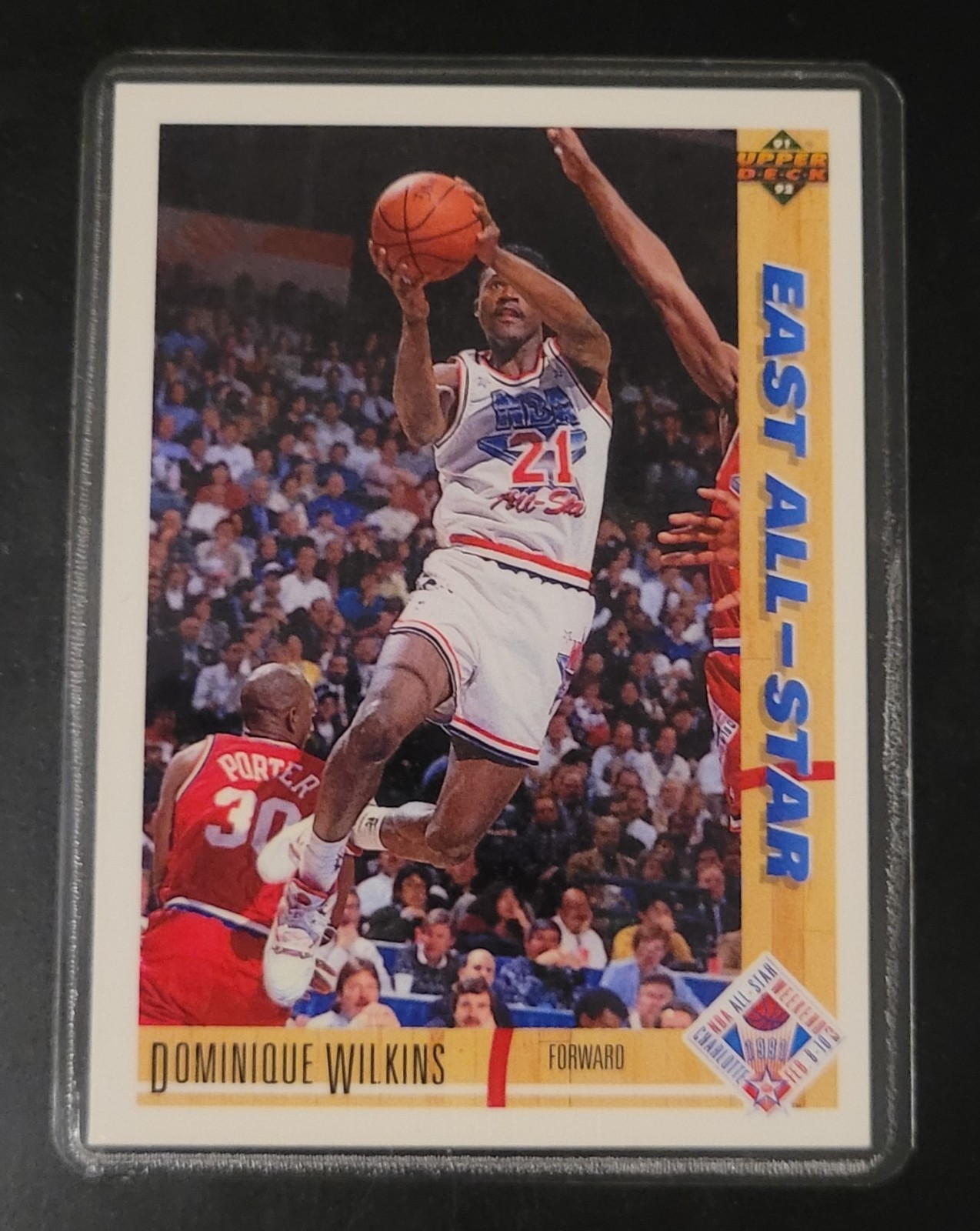 Dominique Wilkins Basketball Card HOF Fridge/Locker/Cabinet Laminated Magnet