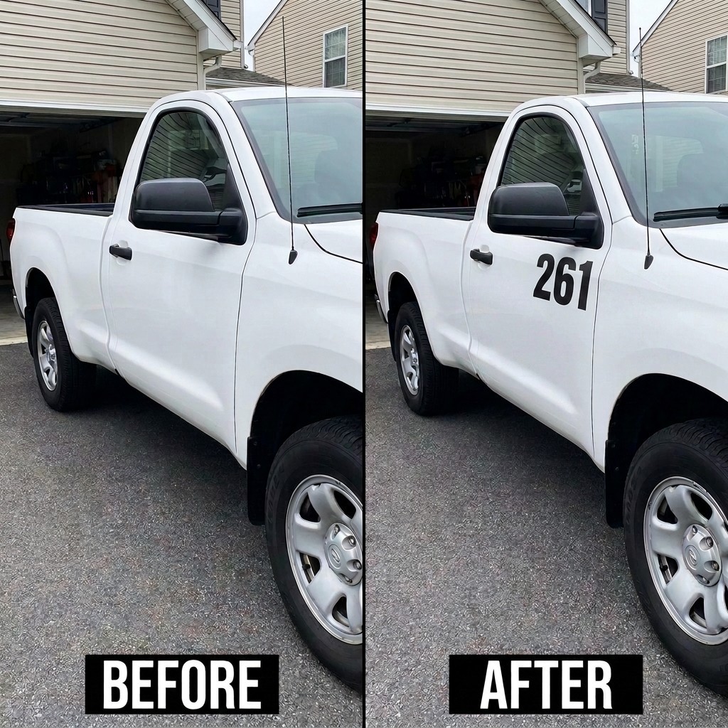 Custom Vinyl Number Decal Personalized Numbers Sticker Choose Size & Color