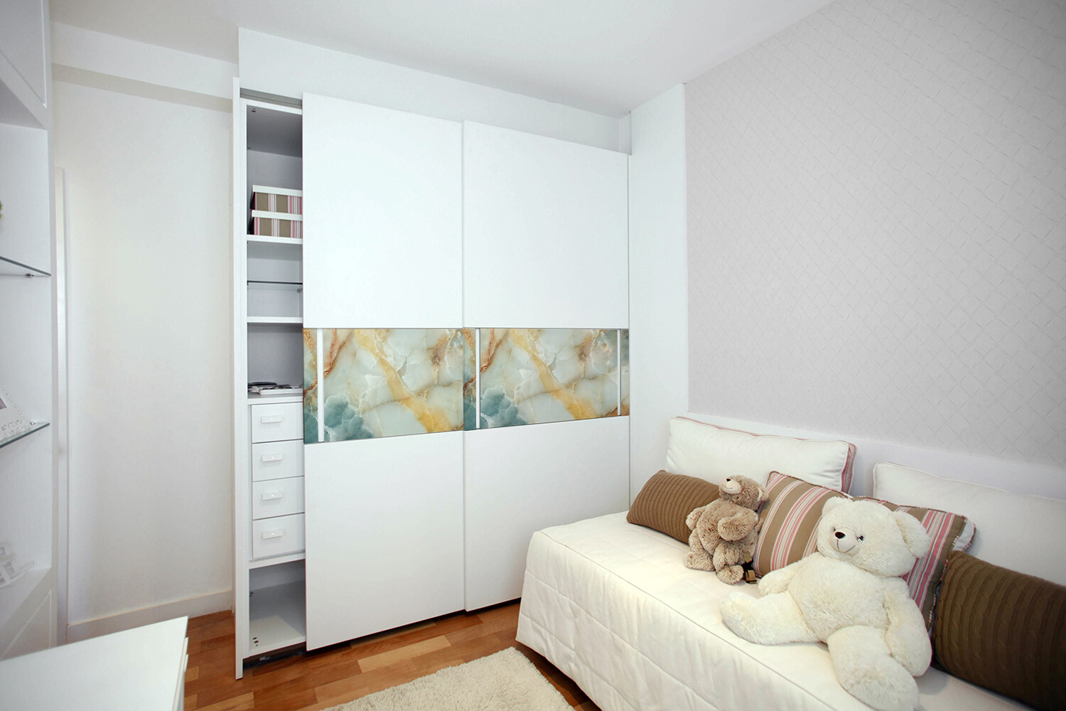Wall Door Furniture Adhesive Decorative Sticker Decal Marble pattern 100×50