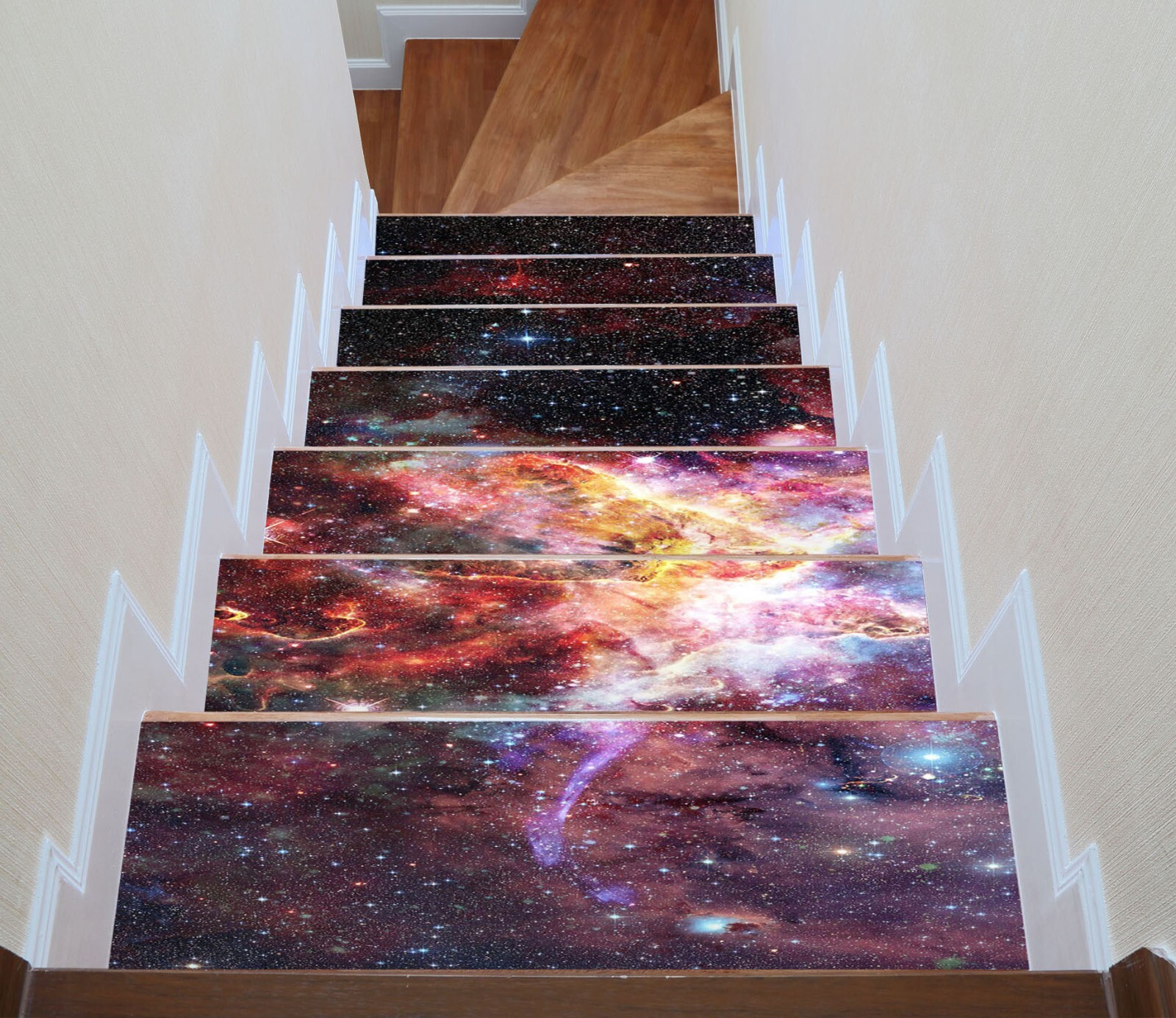 3D Gorgeous Galaxy W48 Stairs Risers Decoration Photo Mural Vinyl Wallpaper Vera