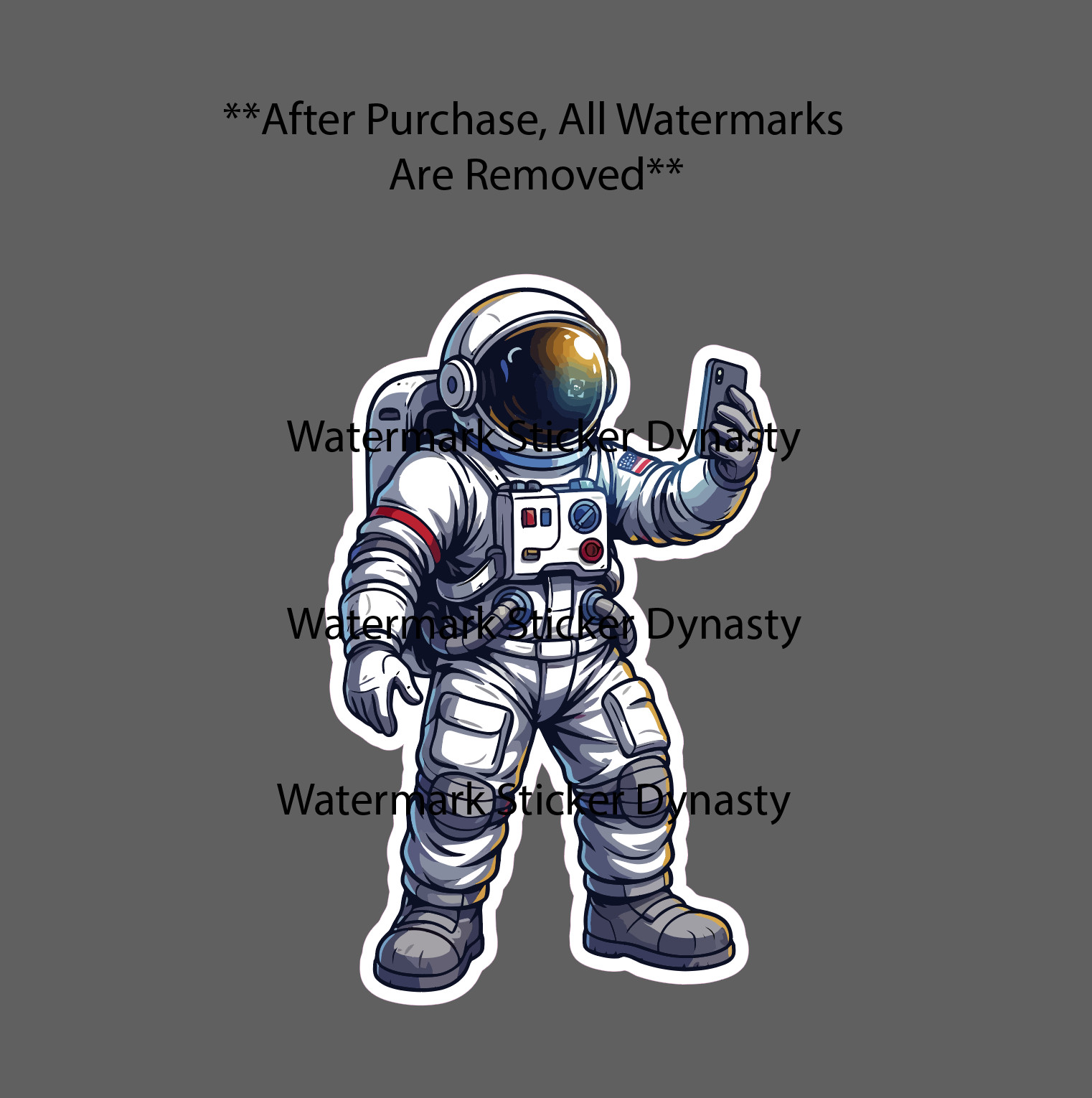Astronaut Selfie Sticker Waterproof Decal Space Galaxy Photo Funny Gift NEW
