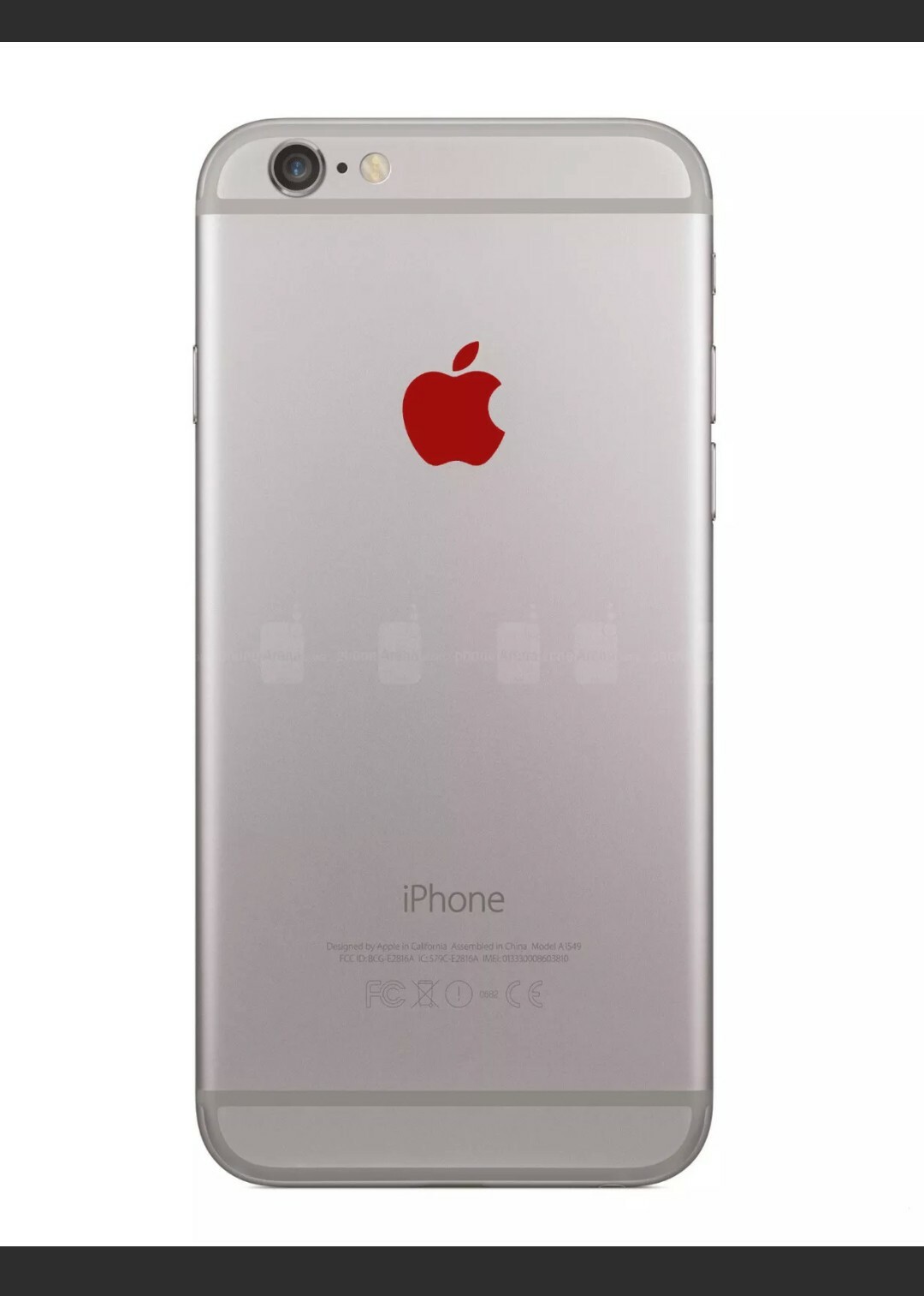 (4) Red Apple Logo Overlay Vinyl Decal – For iPhone Windows Laptops Mugs