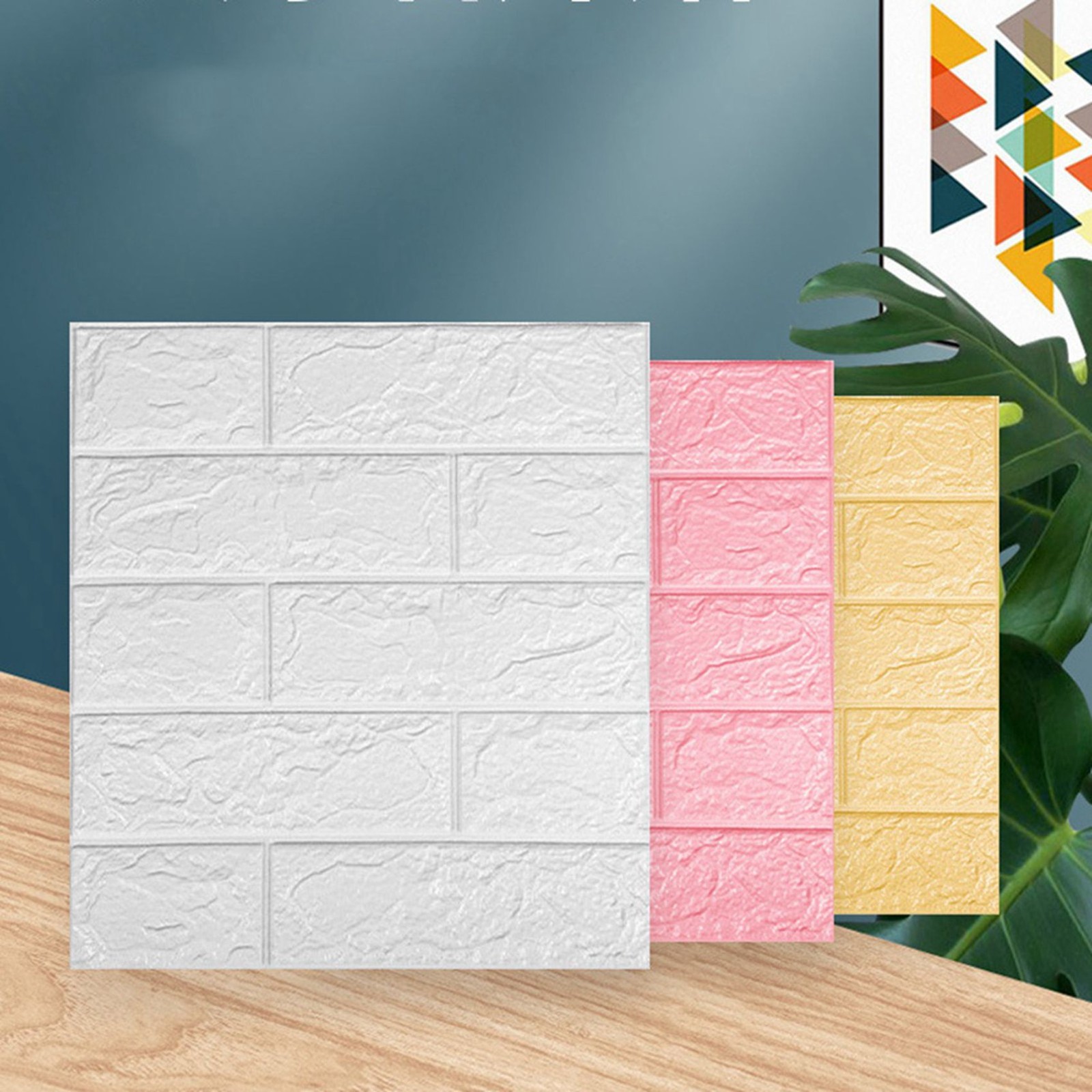 30Pcs Self-Adhesive 3D Brick Sticker DIY Foam Room Kitchen Roof Ceiling3681