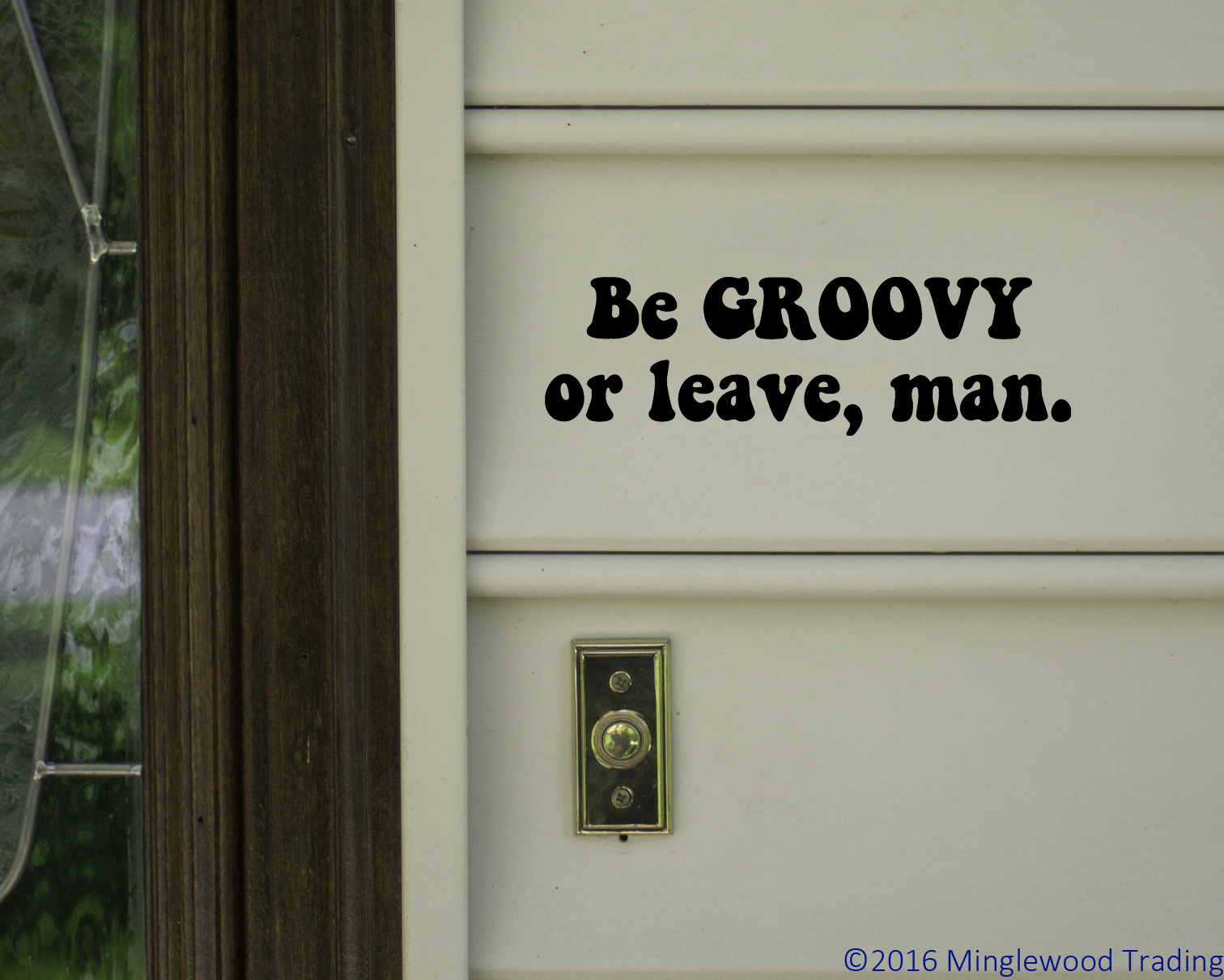 Be Groovy or Leave, Man Vinyl Decal – Hippie Peace Love – Die Cut Sticker