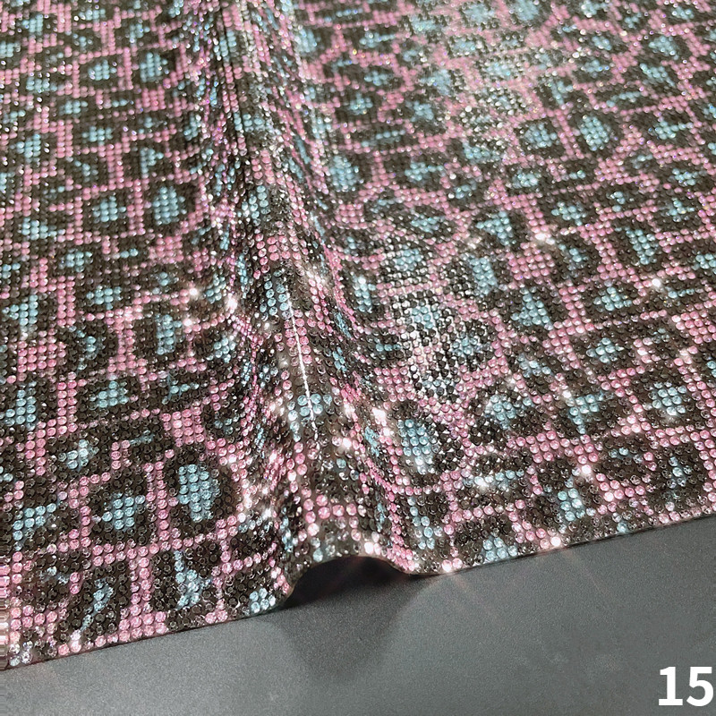24*40cm DIY Vehicle Car Leopard Print Glitter Rhinestone Sticker Diamond Decor