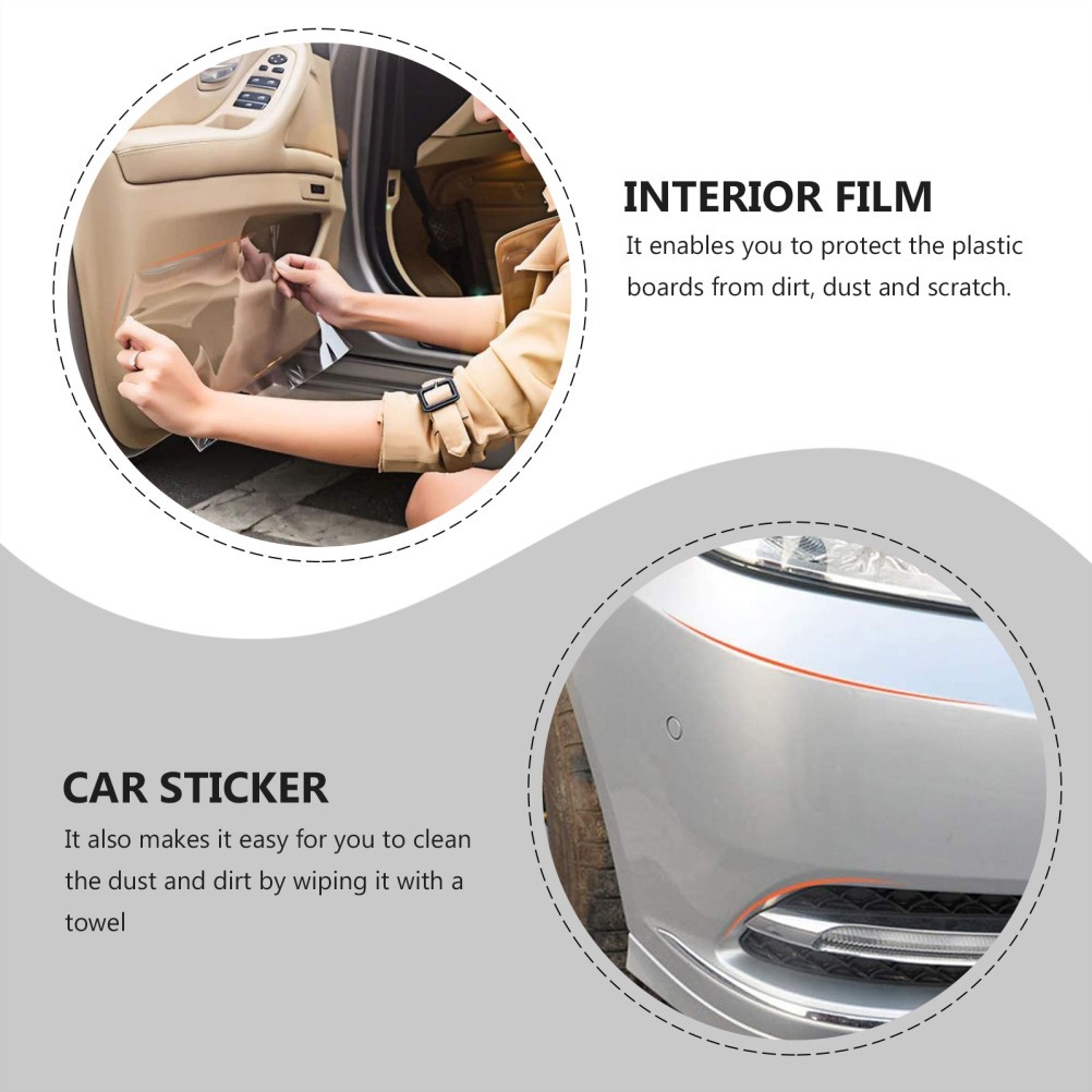 15CM Clear Transparent Car Interior Protective Film Auto Cover Wraps Stickers