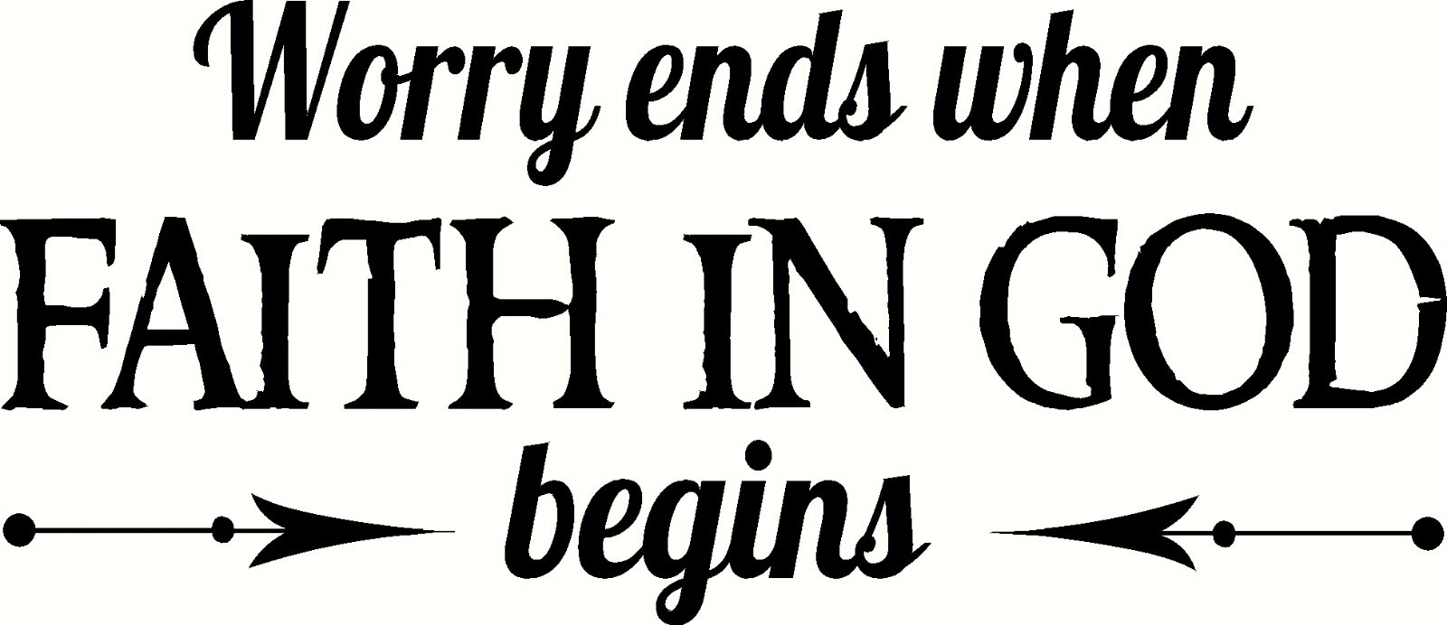 Worry Ends ~ 11"x22" Bible Inspired Wall Decal by Scripture Wall Art – Decor