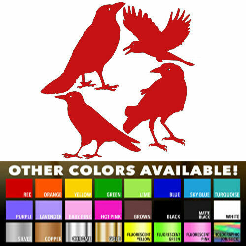 Crow Raven Blackbird vinyl decal Sticker for Window Home Wall Door DIY art decor