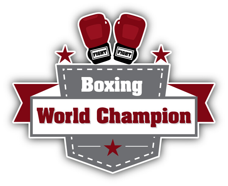 World Champion Boxing Sport Label Car Bumper Sticker Decal