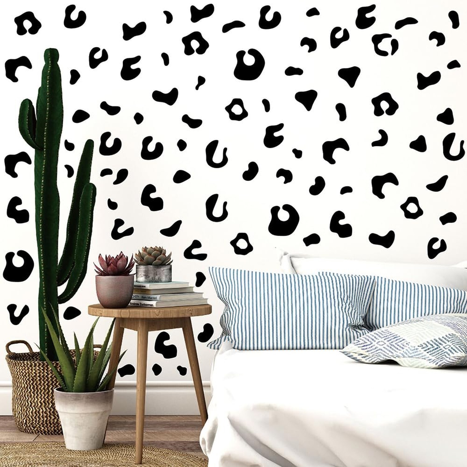 360 Pcs Self-Adhesive Black Leopard Print Wall Stickers – 10 Sheets Removable…