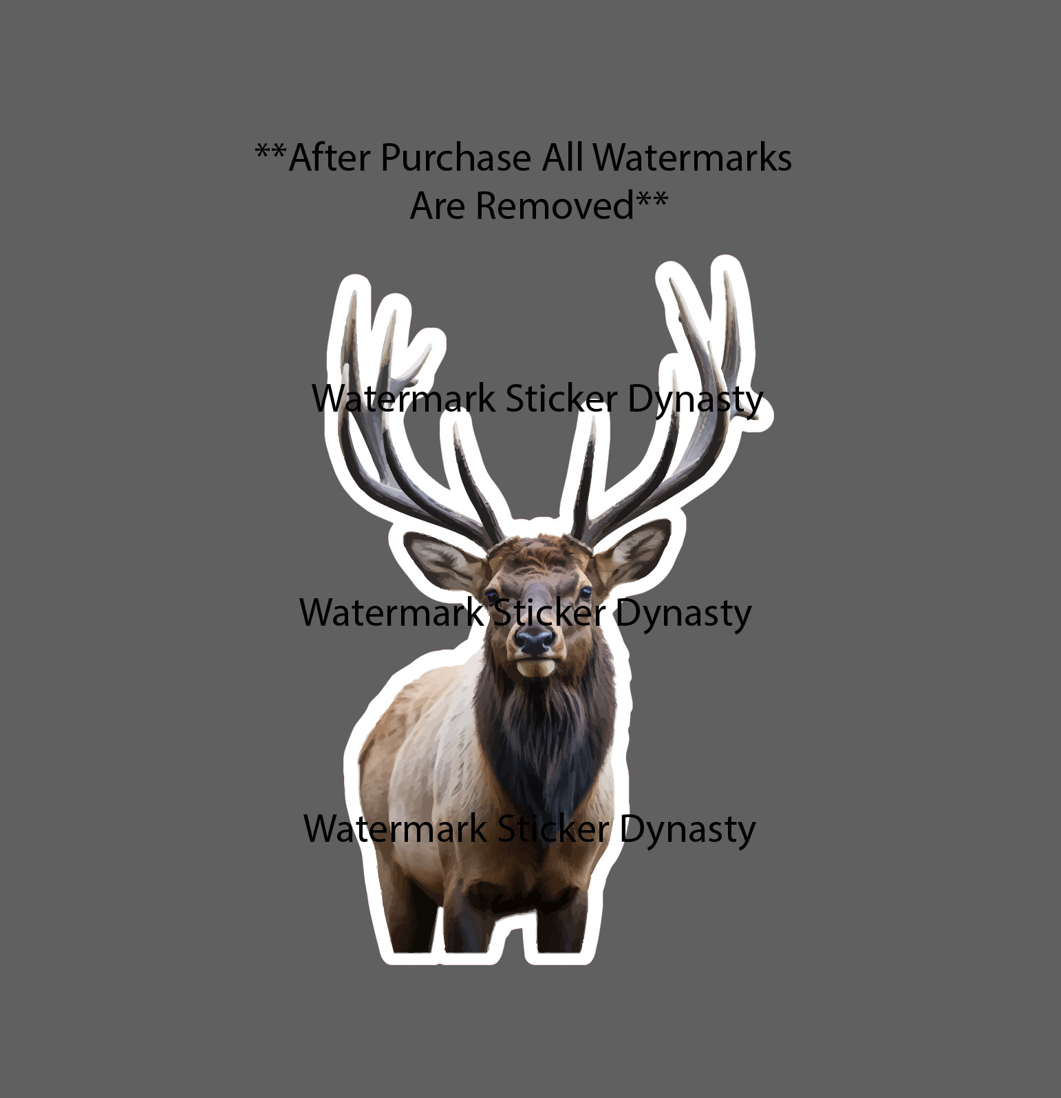 Elk Sticker Waterproof Decal Animal Outdoor Nature Wildlife Hunting Gift NEW