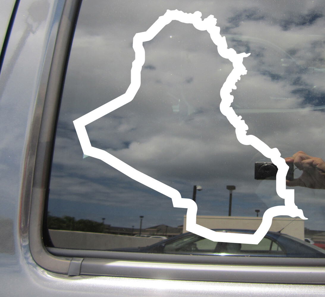 Iraq Country Outline Baghdad Car Truck Bumper Window Vinyl Decal Sticker 07186