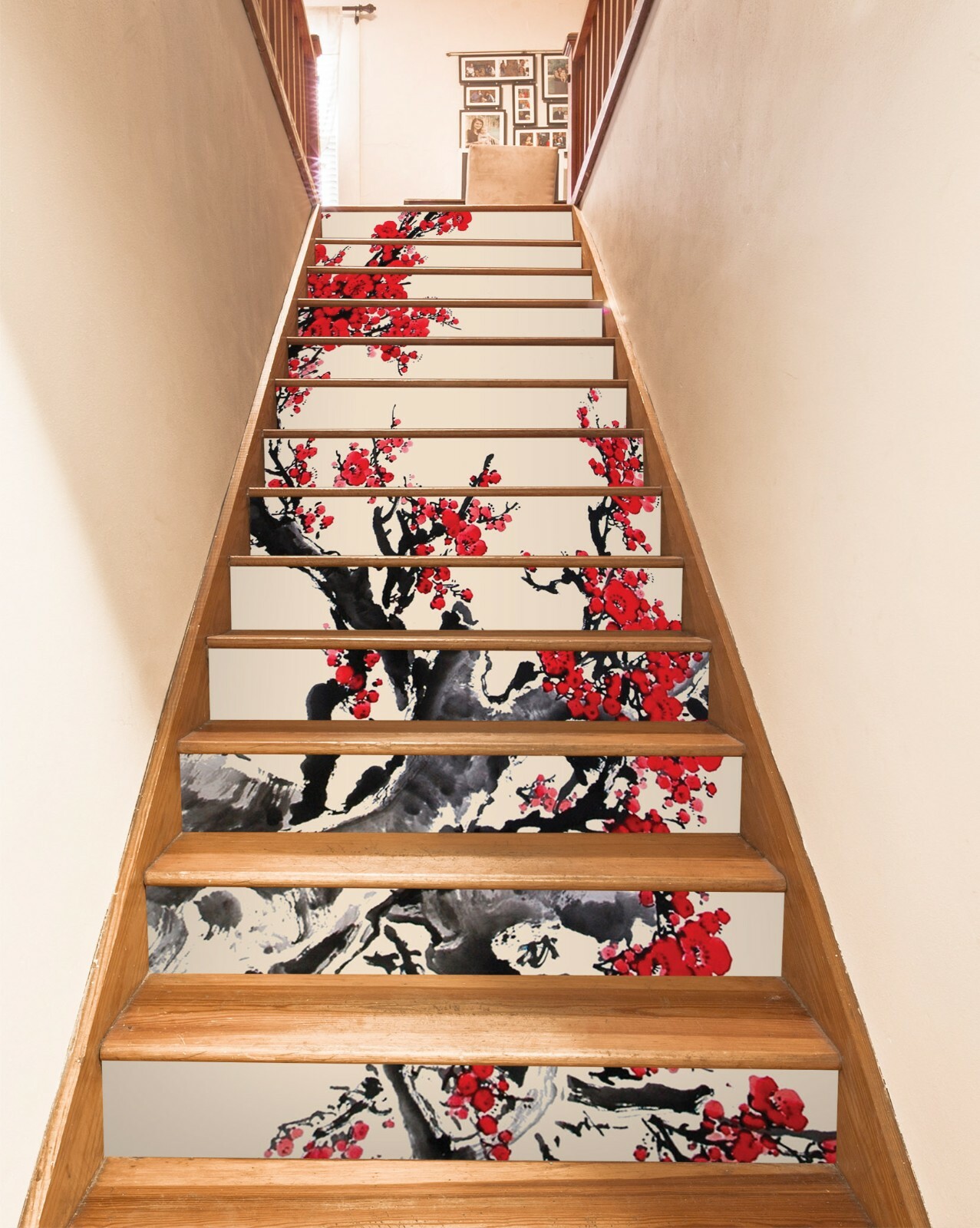 3D Plum Blossom ZHU647 Stair Risers Decoration Photo Mural Vinyl Wallpaper Amy