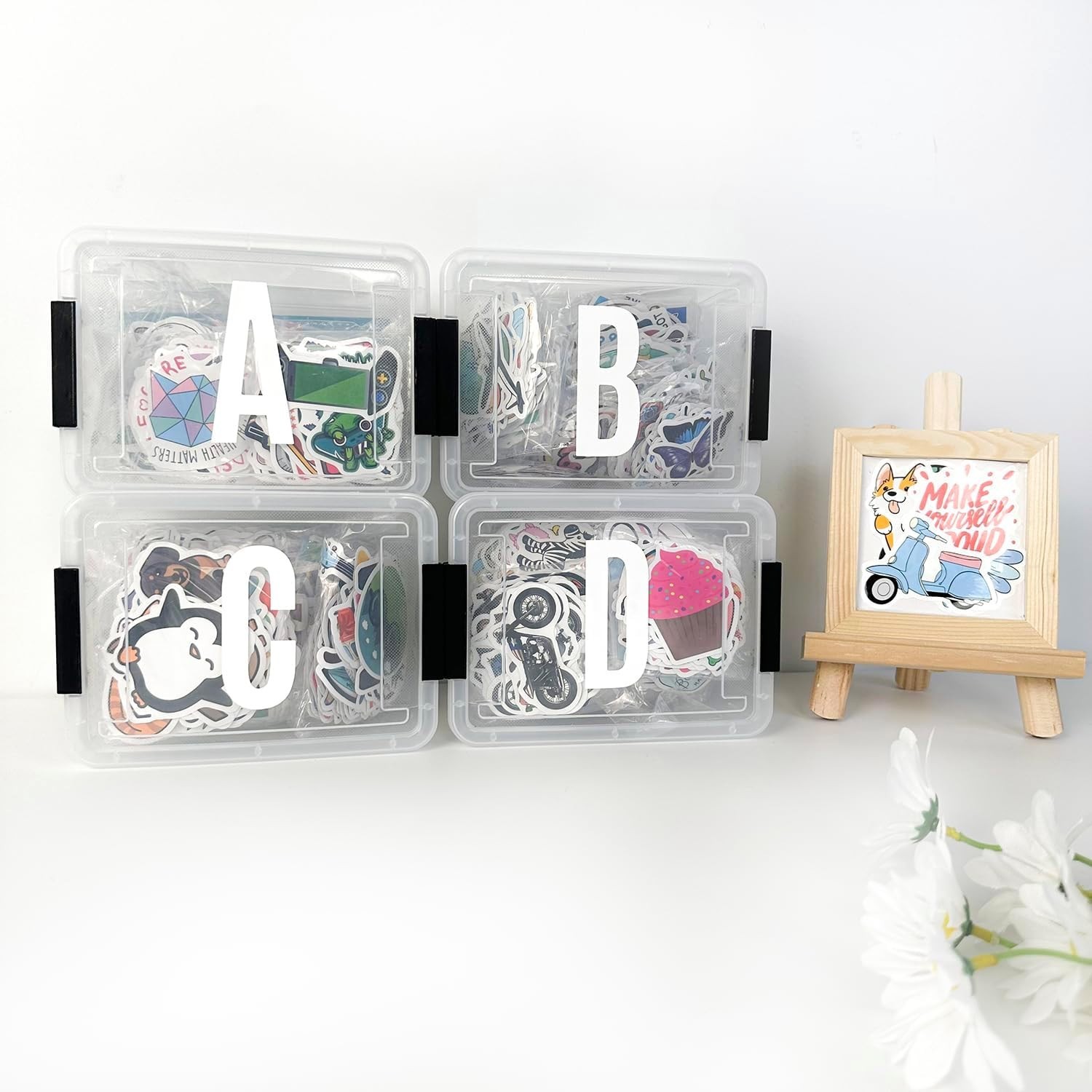 480 Pcs Waterproof 3" Vinyl Alphabet & Number Stickers – Self-Adhesive for Ma…