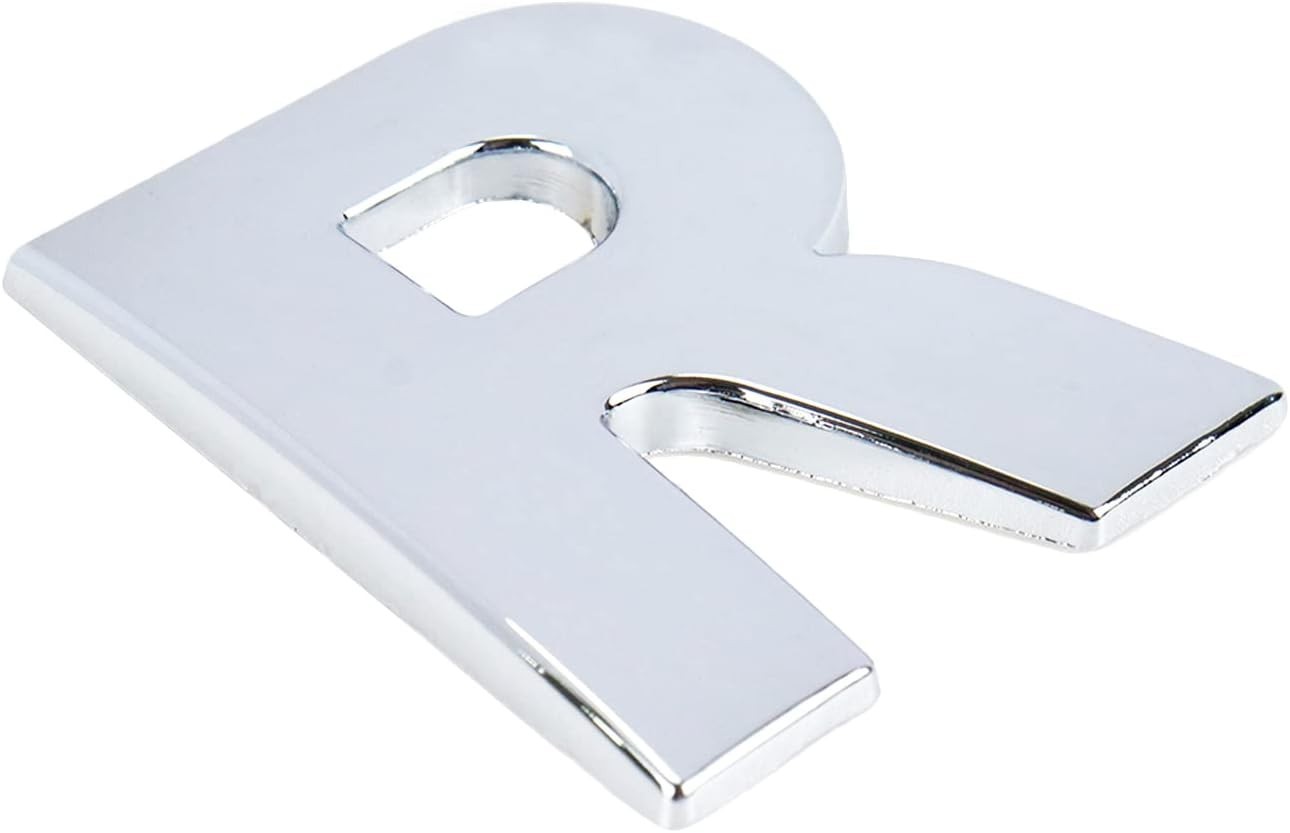 Chrome 3D O Car Emblem Badge – Zinc Alloy, Universal Fit
