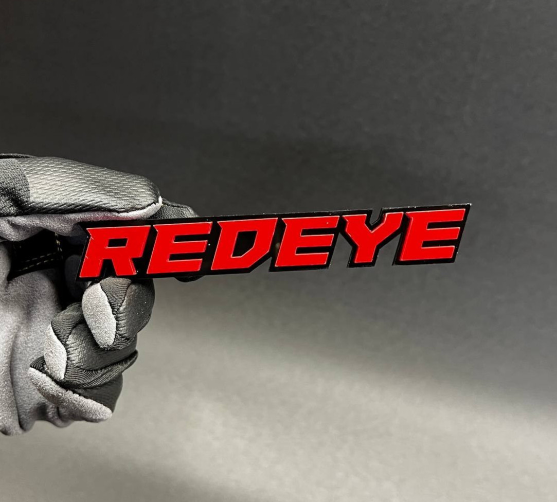 1PC REDEYE Custom 3D Text Car Badge Fender Emblem Tailgate Toolbox Decal