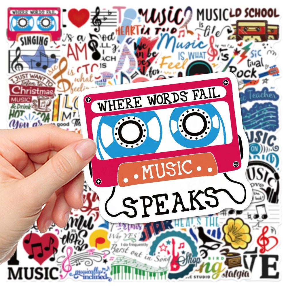 100pcs Rock N Roll STICKER, Music Metal Rock Heavy metal Punk Stickers#113155