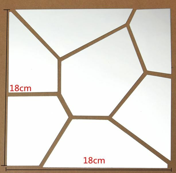 18*18cm 3D Acrylic Modern Mirror Decal Art Mural Wall Sticker Home Decor