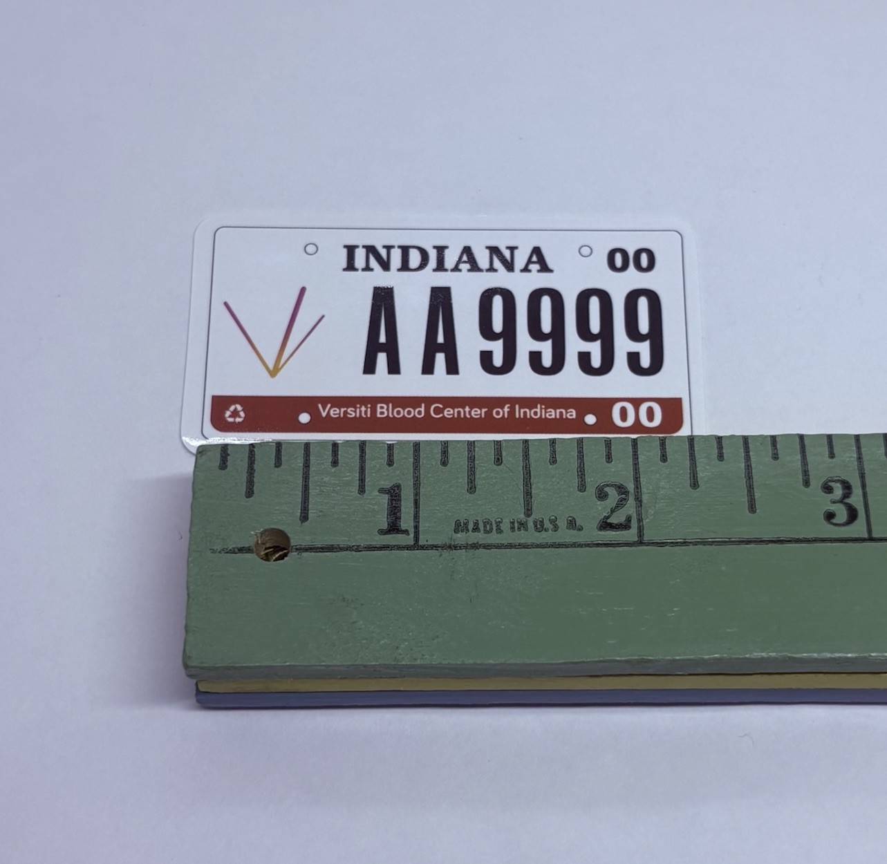 Indiana License Plate Sticker Versiti Blood Center Art Decal Vinyl Souvenir Tc6