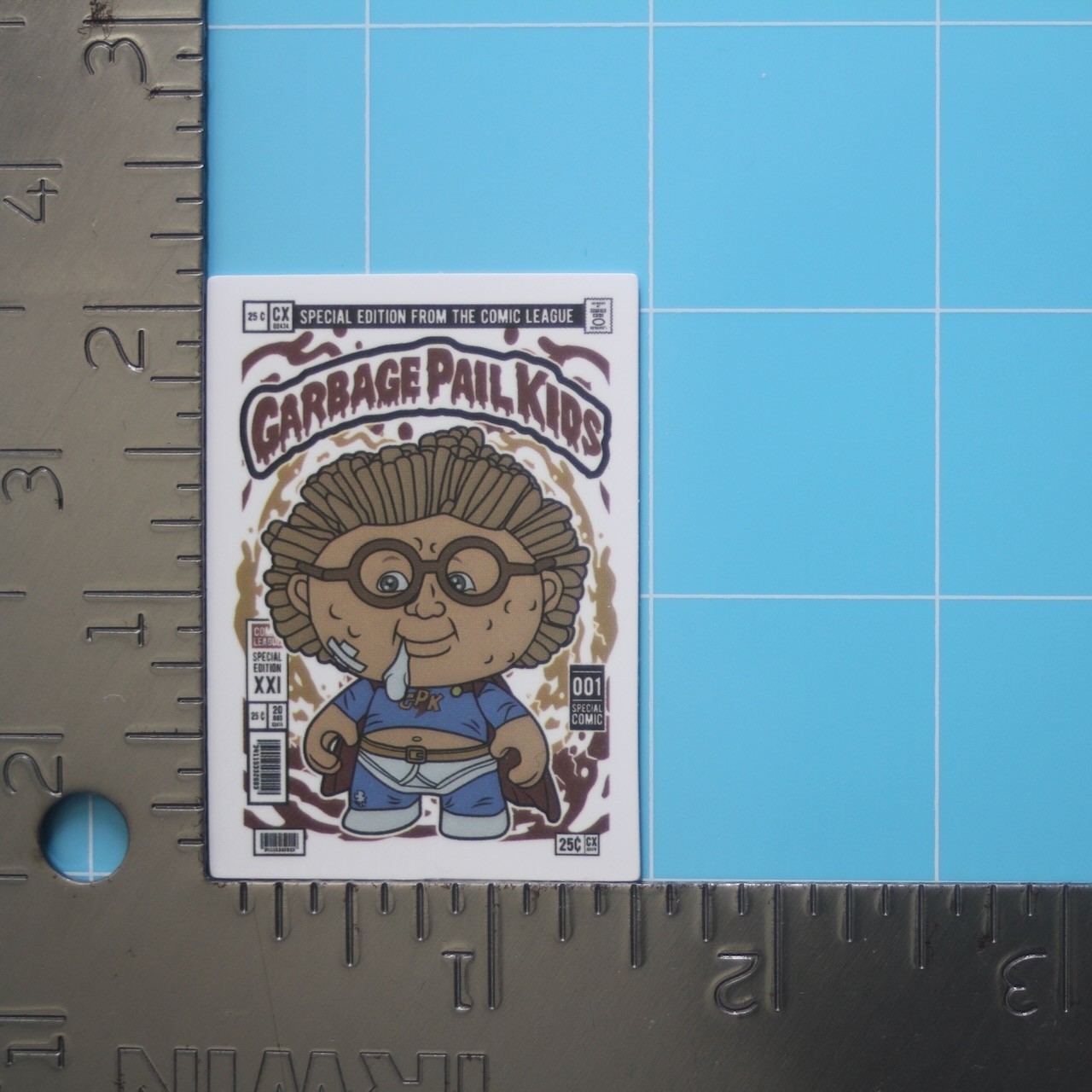 Garbage Pail Kids Sticker (NAT NERD/CLARK CAN'T) GPK Funny, Gloss PVC Decal